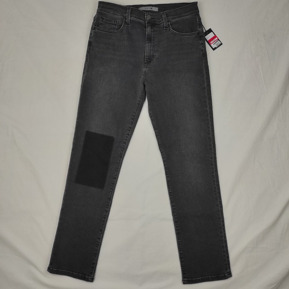 NWT Joe's Jeans Attalia Women's Black Patch Sz 28 High Rise Straight Ankle